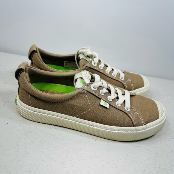 Cariuma OCA Low Shoes Women’s 7 Men’s 8 Burnt Sand Canvas Preppy Sneaker - Picture 3 of 7